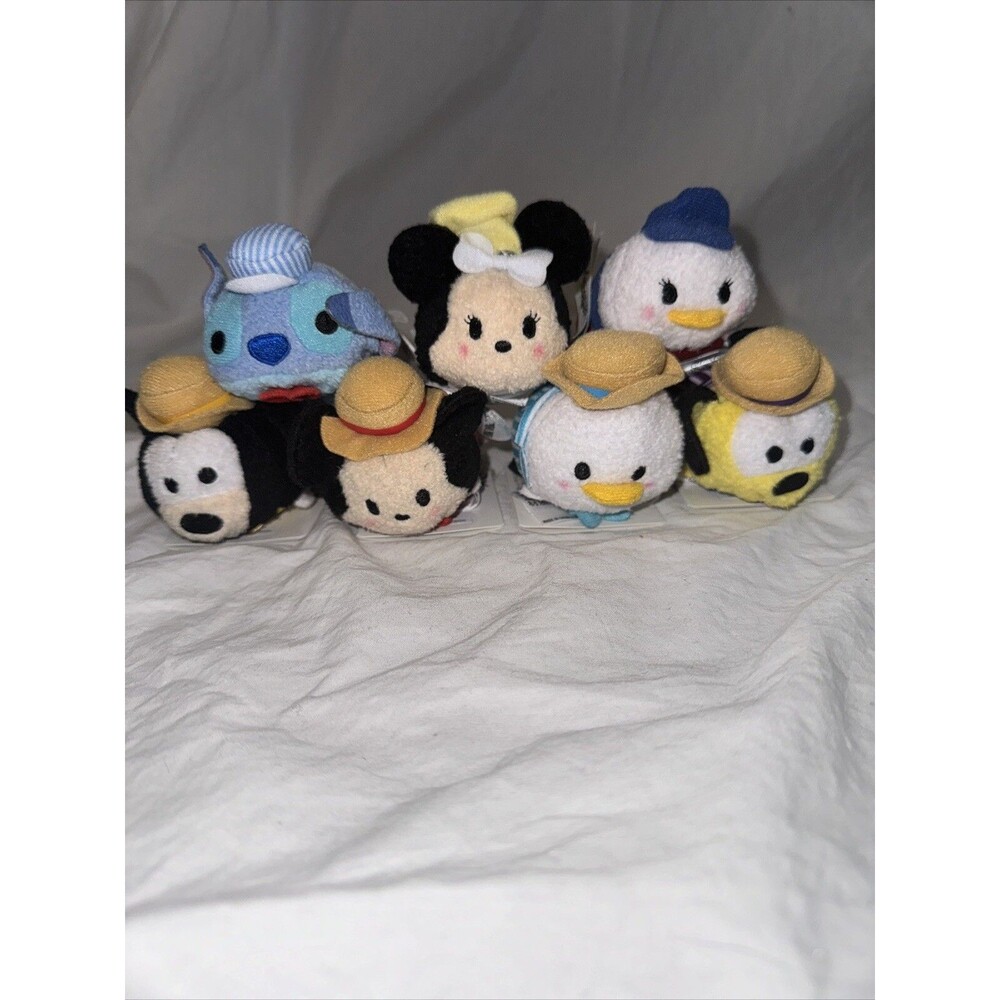 DISNEY Authentic Lot 7 Main Street USA Park Only TSUM TSUM LE Mini Plush New Tag